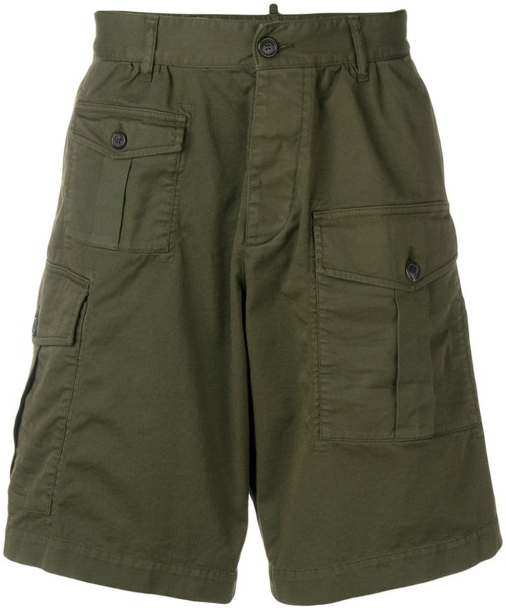 high waisted khaki bermuda shorts