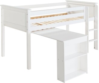 Argos Home Brooklyn White Mid Sleeper Bed Frame with Desk