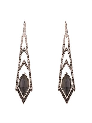 Stephen Webster Diamond, quartz & white-gold Crystal Haze earrings