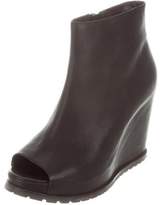 Thumbnail for your product : Brunello Cucinelli Peep-Toe Wedge Boots