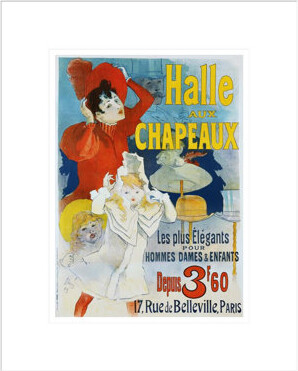 Astoria Grand Halle aux Chapeaux Poster by Jules Chéret -Framed Giclee Print