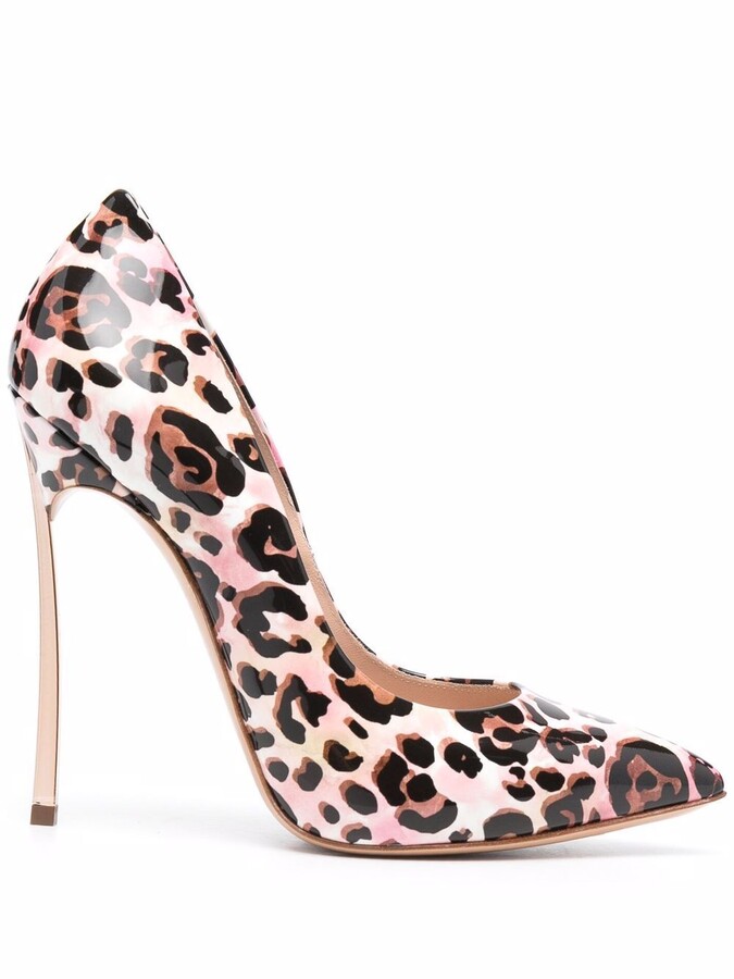 leopard print pointed heels