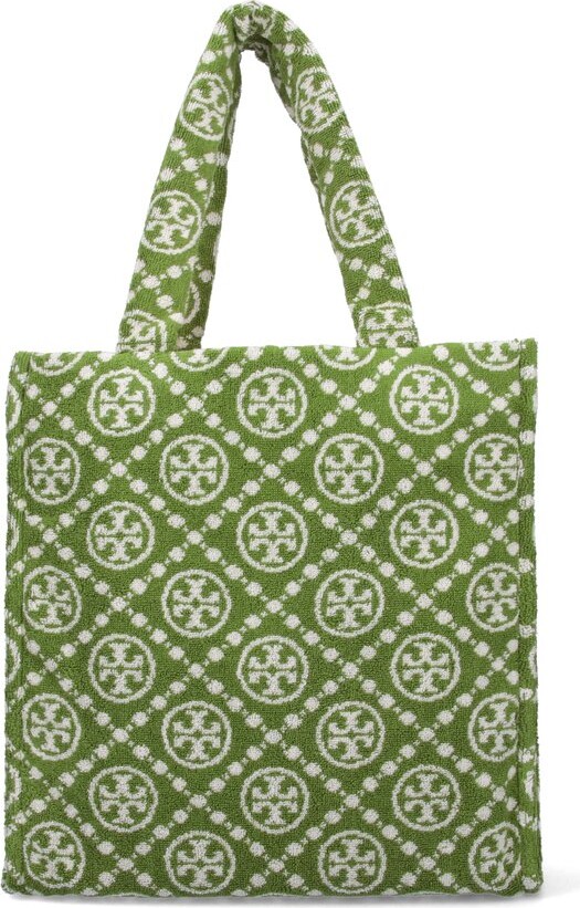 Tory Burch T Monogram Terry Tote In Red