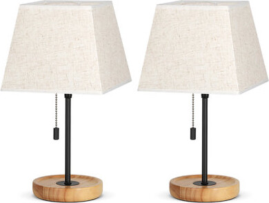 Latitude Run Set Of 2 Modern Table Lamps With Convenient Zippers