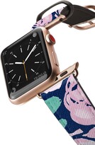 Thumbnail for your product : Casetify Pink Peonies Saffiano Faux Leather Apple Watch Strap