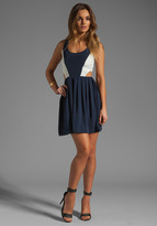 Thumbnail for your product : BB Dakota Ripley Colorblock Cupra Touch Dress in Navy/White