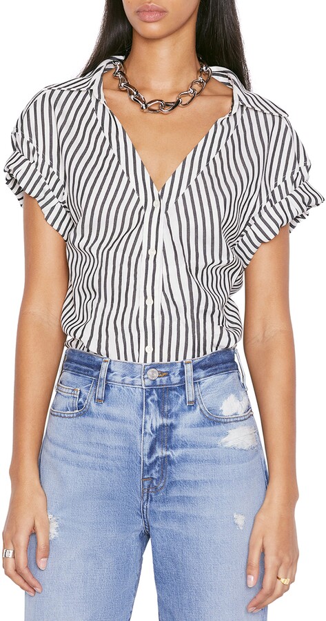 Frame Striped Tee | Shop the world's largest collection of fashion 