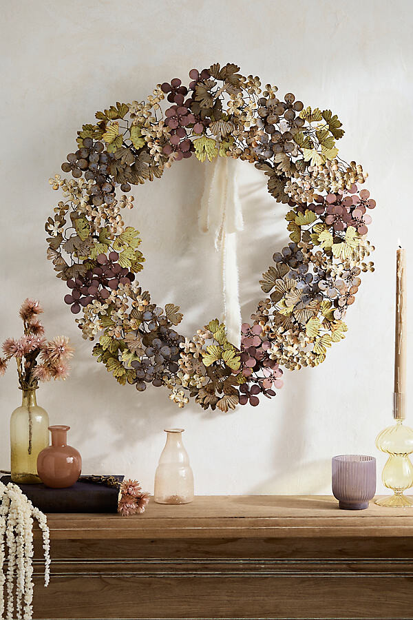 Hydrangea Iron Wreath at Terrain