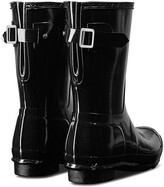 original short adjustable back gloss waterproof rain boot