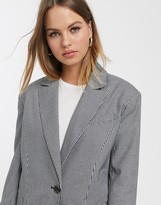 Thumbnail for your product : Stradivarius boyfriend blazer in dogtooth