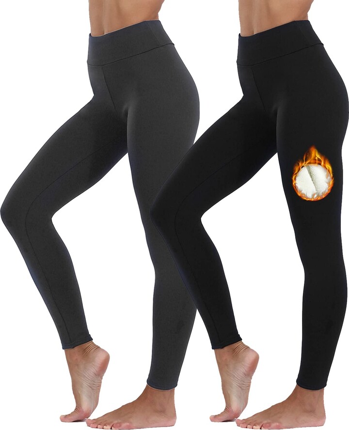 Women's Fleece Lined Leggings High Waisted Plush Thermal Thick