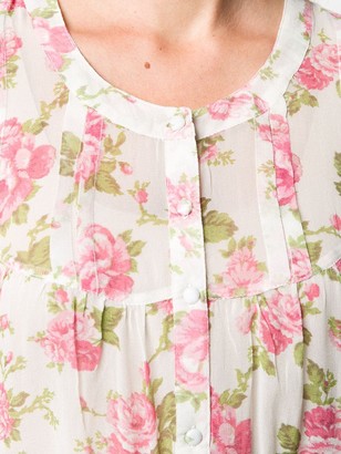 LoveShackFancy Goodwin floral silk blouse