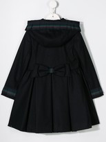 Thumbnail for your product : Lapin House Hooded Ribbon Trim Coat