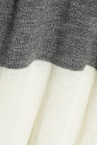Thumbnail for your product : The Row Tammy two-tone cashmere, cotton and silk-blend sweater