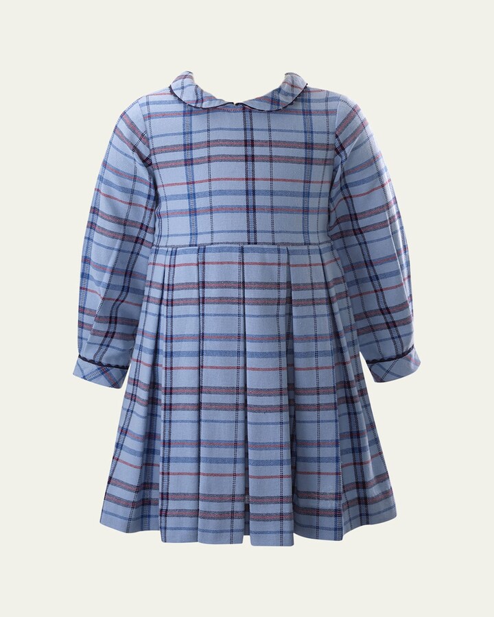 Rachel Riley Girl's Check-Print Pleated Dress, Size 2-10