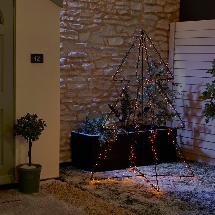 Dunelm 150cm Extra Large Copper Metal Weatherproof LED Light Up Tree