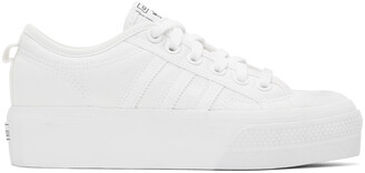 adidas White Nizza Platform Sneakers