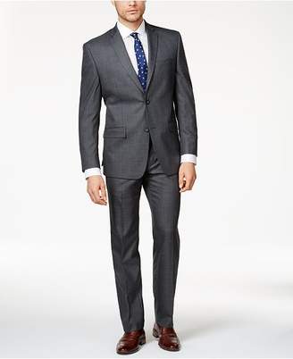 Andrew Marc Men's Classic-Fit Medium Gray Windowpane Suit