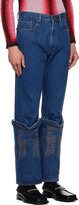 Thumbnail for your product : Y/Project Navy Cowboy Cuff Jeans