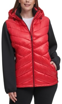 calvin klein performance plus size hooded walker jacket
