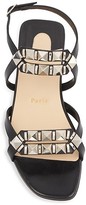 Thumbnail for your product : Christian Louboutin Galerietta Studded Flat Leather Sandals