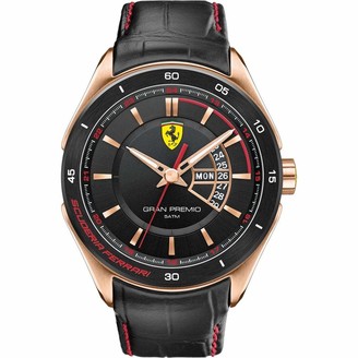 Ferrari Men's Analogue Quartz Watch with Leather Strap 0830185