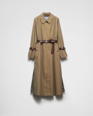 関税込 PRADA | Single-breasted cotton twill trench coat Prada Single-Breasted Cotton Twill Trench Coat | Saks Fifth