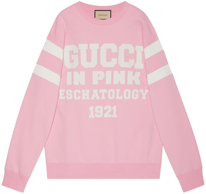 Gucci 'Gucci in Pink Eschatology 1921' sweatshirt - ShopStyle
