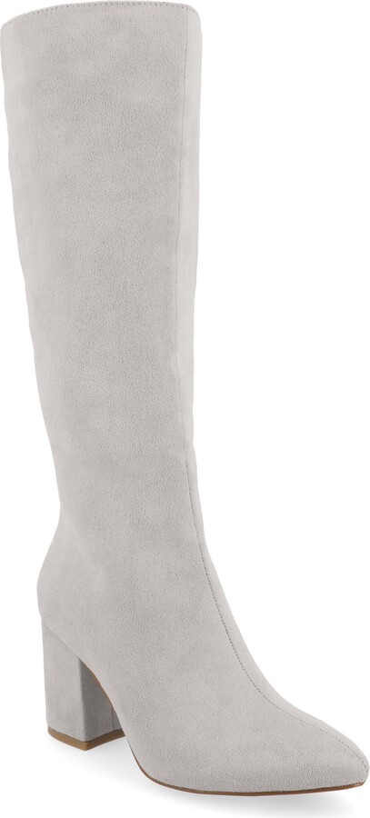 Journee Collection Wide Width Extra Wide Calf Womens Ameylia Tru Comfort Foam Covered Block Heel Pointed Toe Boots