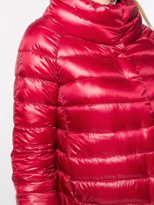 Herno Cropped Quilted Zipped Jacket