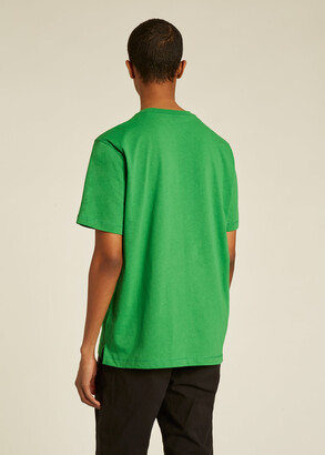Paul Smith Men's Green 'Happy' Cotton T-Shirt
