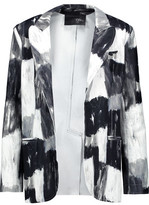 Thumbnail for your product : Norma Kamali Printed Stretch-Cady Blazer
