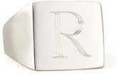 Thumbnail for your product : Sarah Chloe Letter-Engraved Square Signet  Ring, Silver