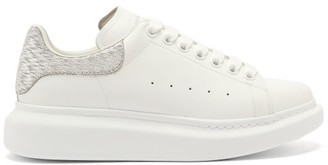 alexander mcqueen white and silver trainers