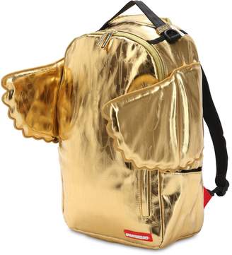 Sprayground All Gold Wing Nylon Canvas Backpack