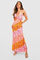 Thumbnail for your product : boohoo Porcelain Strappy Frill Detail Maxi Dress