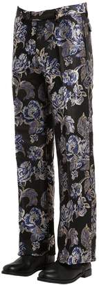 Christian Pellizzari 27cm Lurex Floral Jacquard Trousers