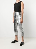 Thumbnail for your product : Comme des Garçons Homme Plus High-Waisted Cropped Trousers