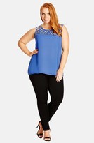 Thumbnail for your product : City Chic 'Cross Hatch' Sleeveless Top (Plus Size)