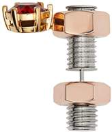 Thumbnail for your product : Burberry Crystal Charm Rose Gold-plated Nut and Bolt Earrings