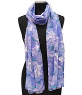 Thumbnail for your product : La Fiorentina Blue Ikat Rose Printed Scarf