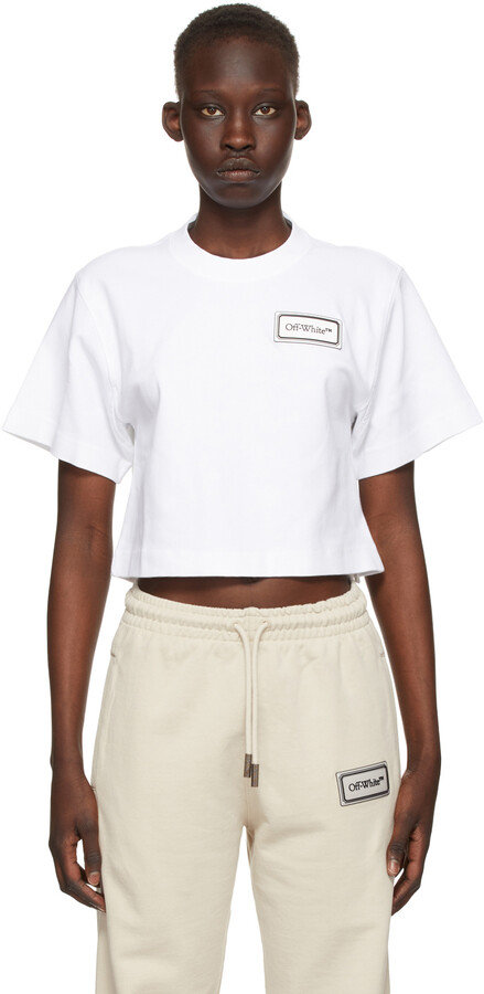 off white crop tee
