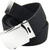 Thumbnail for your product : Build A Belt Classic Silver Men's Military Slider Belt Buckle with Canvas Web Belt Large