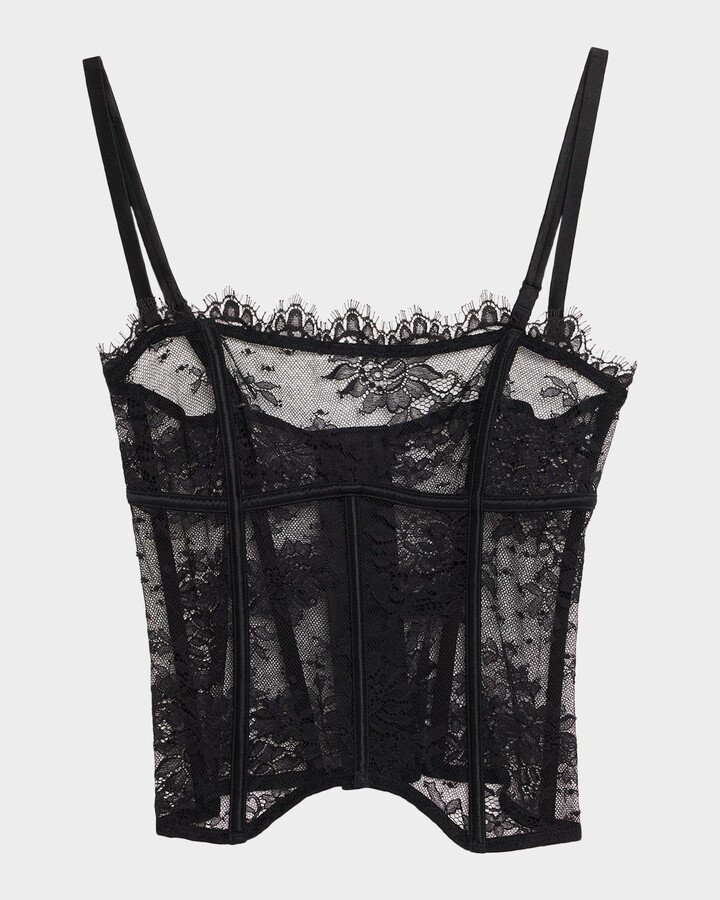 Jolie Strapless Scalloped Lace Bustier