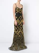 Thumbnail for your product : Marchesa Notte embroidered corset gown