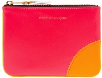 Comme des Garcons Panelled Mini Leather Coin Purse - Pink Multi