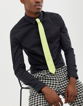 Twisted Tailor tie in neon yellow
