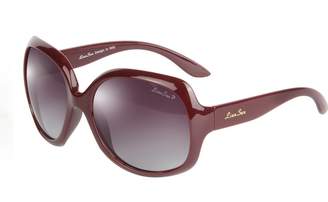 LIANSAN Womens Polarized Sunglasses Oversized Large Sun Glasses with Case P3113 CO5 purple-red