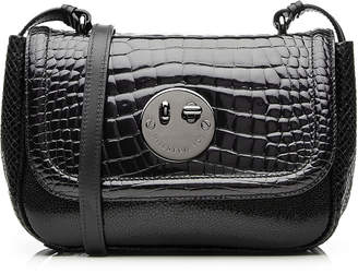 Hill & Friends Happy Mini Embossed Patent Leather Shoulder Bag