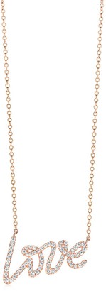 Tiffany & Co. Paloma's Graffiti love pendant in 18k rose gold with diamonds, small